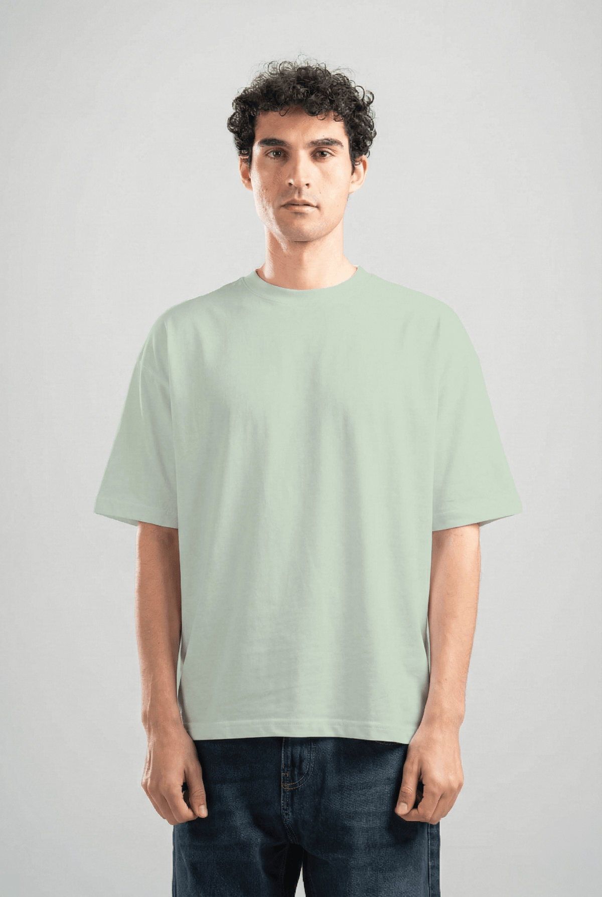 MINT GREEN SUMMER MELTON BOX-TEE