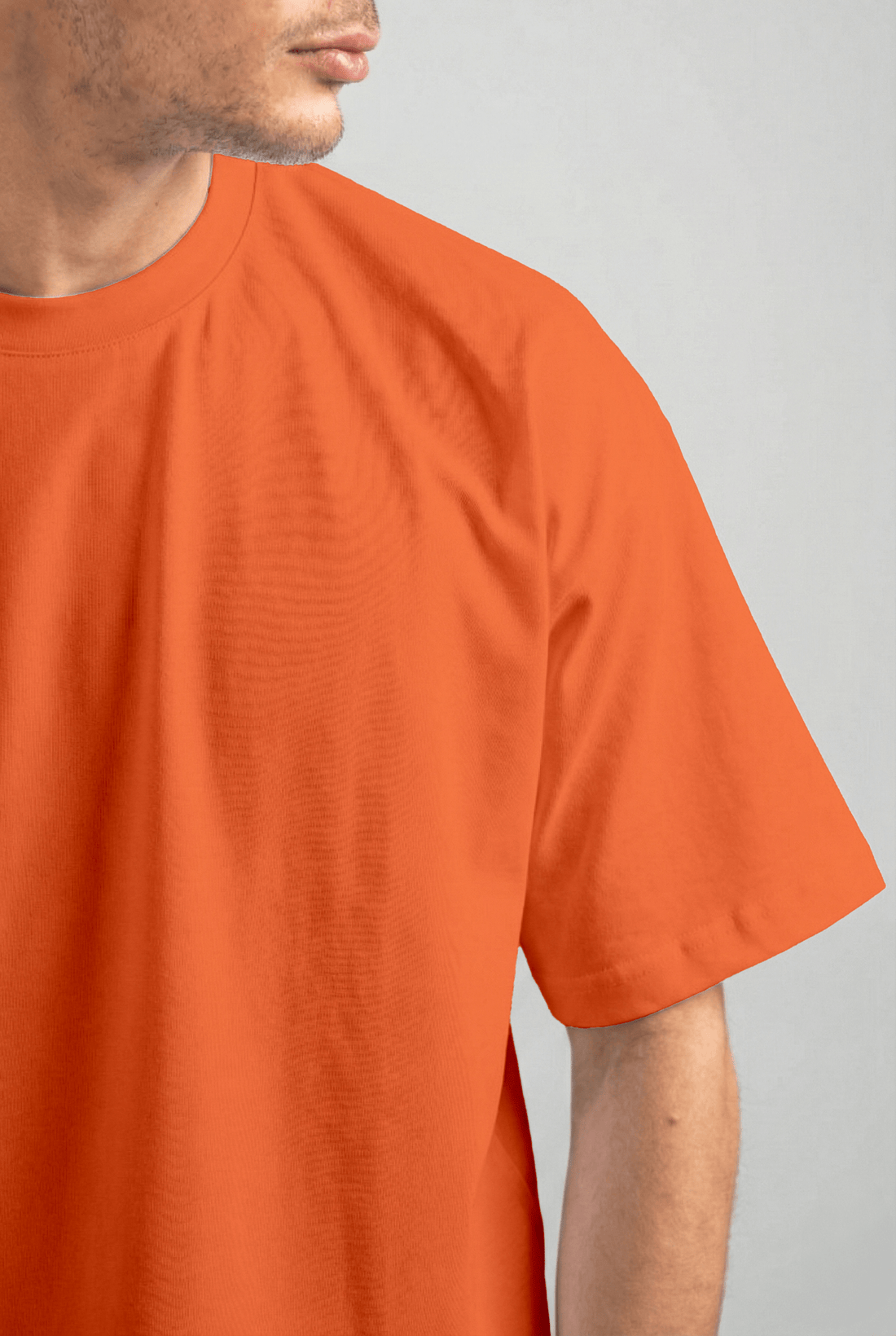 ORANGE ORGANDY OVER-SIZED T-SHIRT