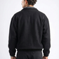 BLACK WOOL QUARTER ZIP
