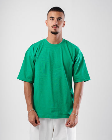 GREEN ORGANDY BOXY-TEE