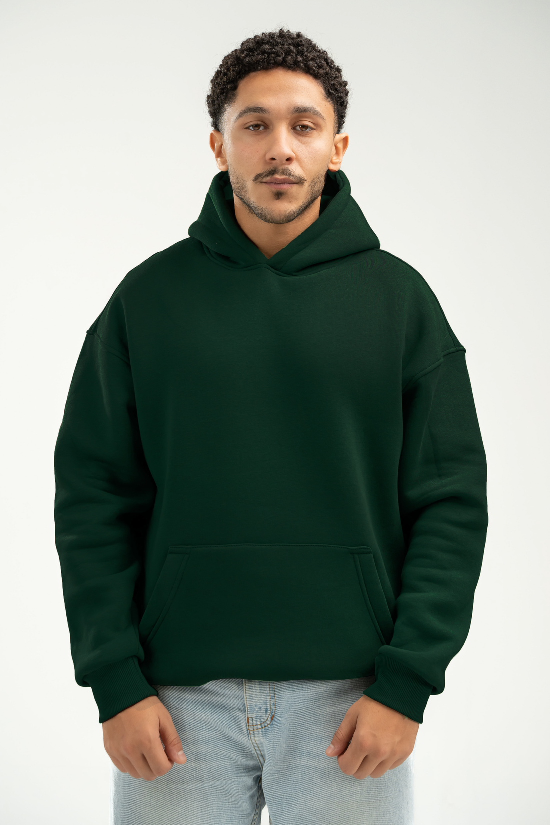 DARK GREEN OVER-SIZED HOODIE