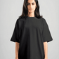 BLACK SUMMER MELTON BOX-TEE