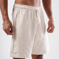 STRIPED LINEN BLEND SHORT
