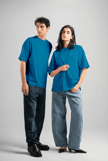 OCEAN BLUE SUMMER MELTON BOX-TEE