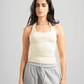 BUTTERMILK YELLOW HALTER NECK BASIC TOP