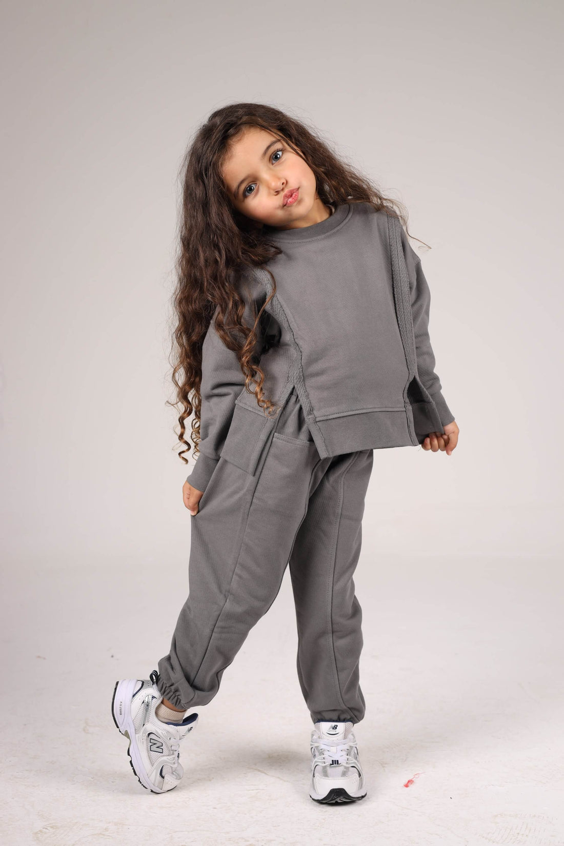 DARK GREY MINI CREWNECK