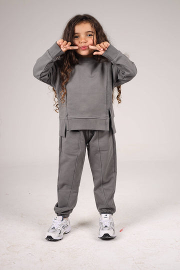 DARK GREY MINI CREWNECK