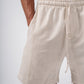 STRIPED LINEN BLEND SHORT