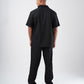 SHORT SLEEVE LINE-TEXTURED SHIRT