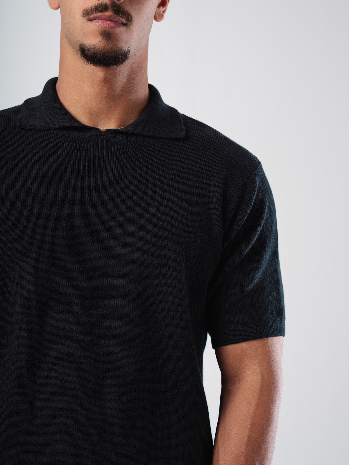 KNIT PLAIN POLO 023