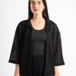 BLACK SEMI SHEER KNITTED TOP