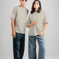 LIGHT GREY SUMMER MELTON BOX-TEE