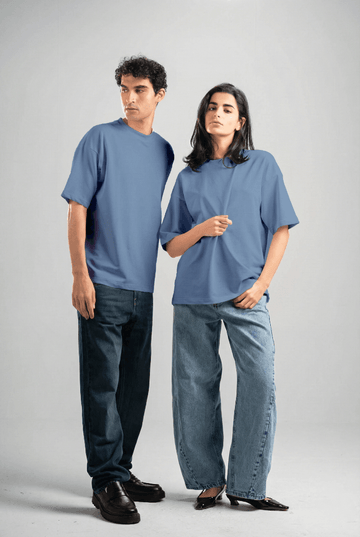 LIGHT NAVY SUMMER MELTON BOX-TEE