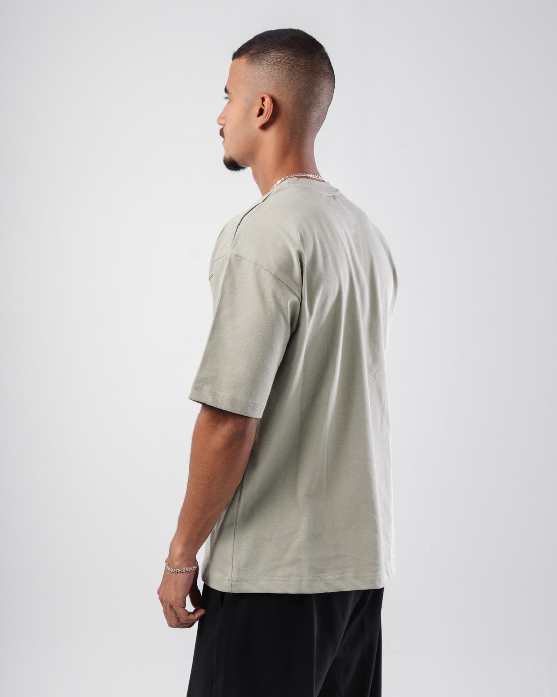 KHAKI ORGANDY BOXY-TEE