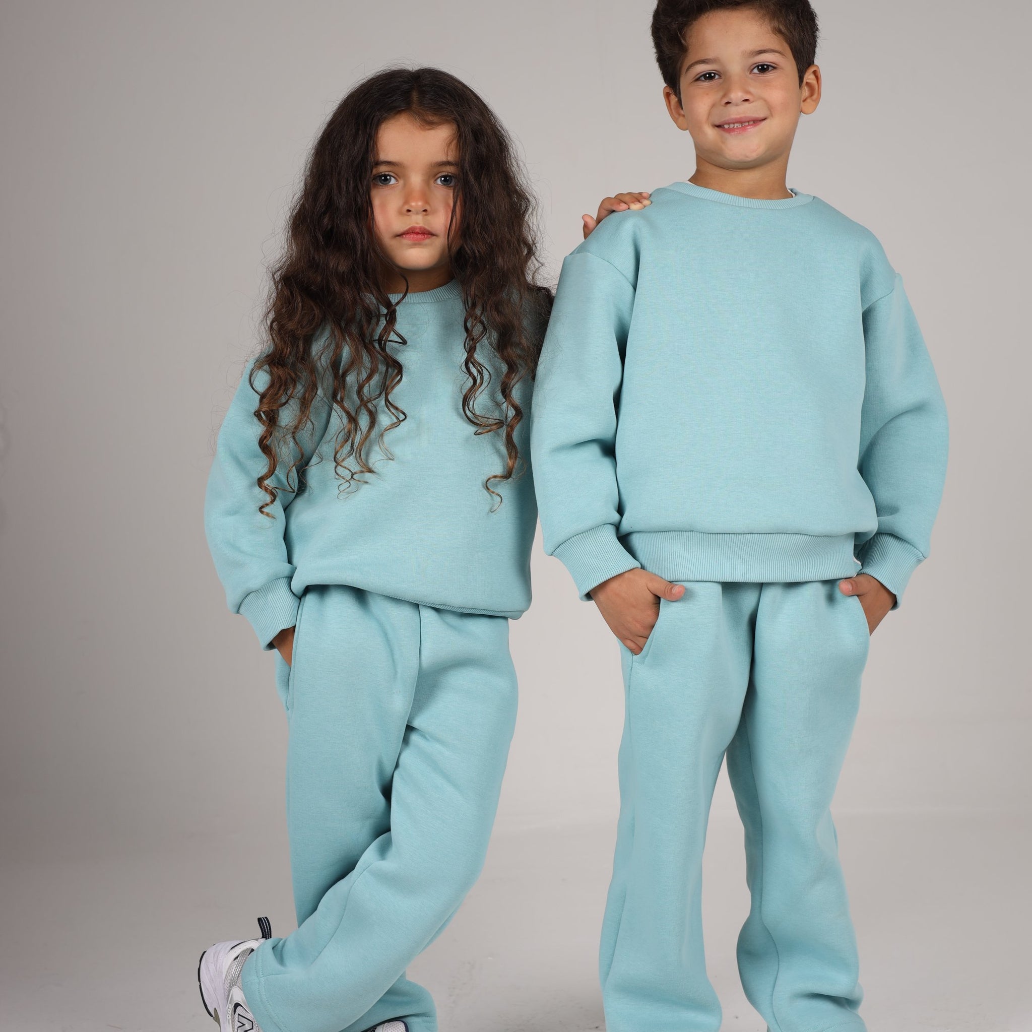AQUA LITTLE ONES BOXY-FIT CREWNECK