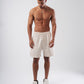 STRIPED LINEN BLEND SHORT