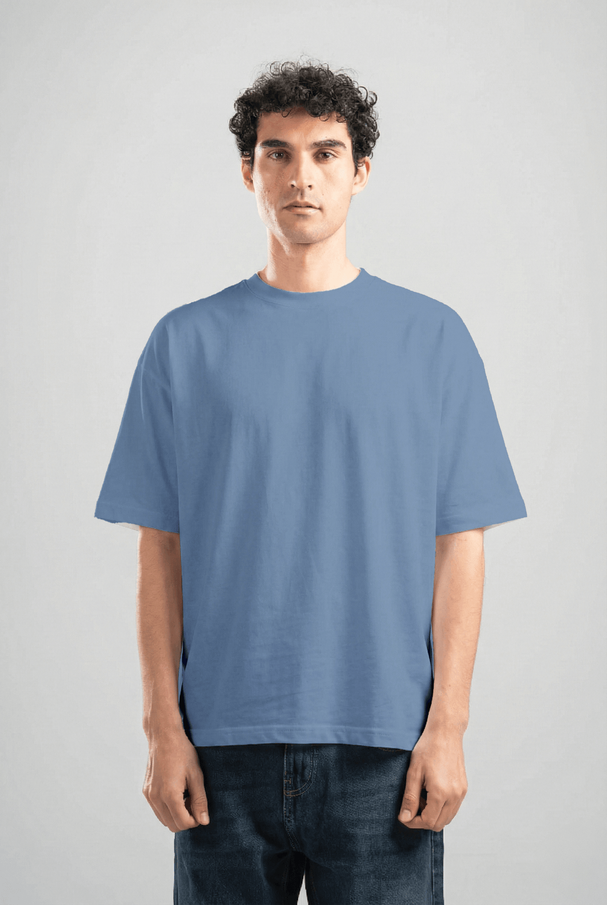 LIGHT NAVY SUMMER MELTON BOX-TEE