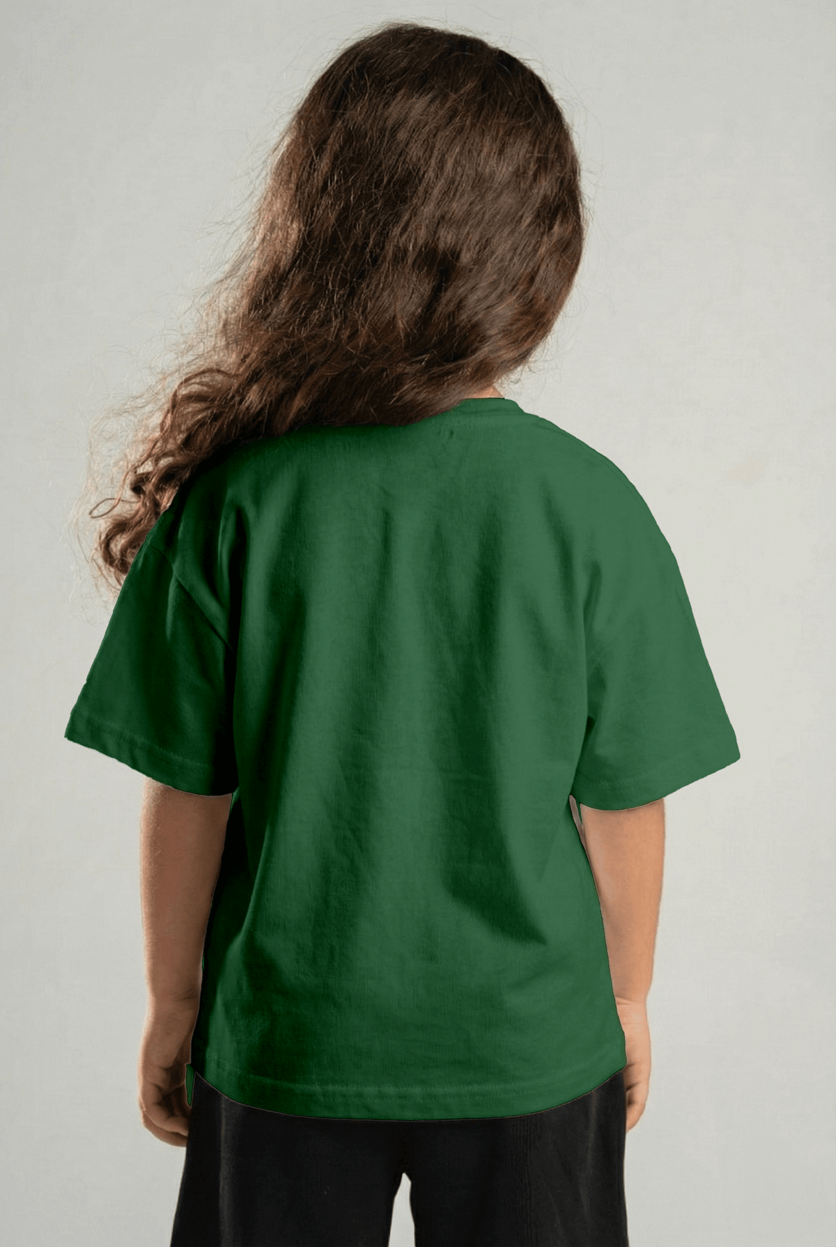 DARK GREEN LITTLE ONES HEAVY WEIGHT OVERSIZED T-SHIRT