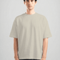 LIGHT GREY SUMMER MELTON BOX-TEE