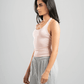 LIGHT PEACH HALTER NECK BASIC TOP
