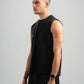 BLACK BASIC SLEEVELESS T-SHIRT