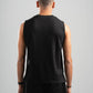 BLACK BASIC SLEEVELESS T-SHIRT