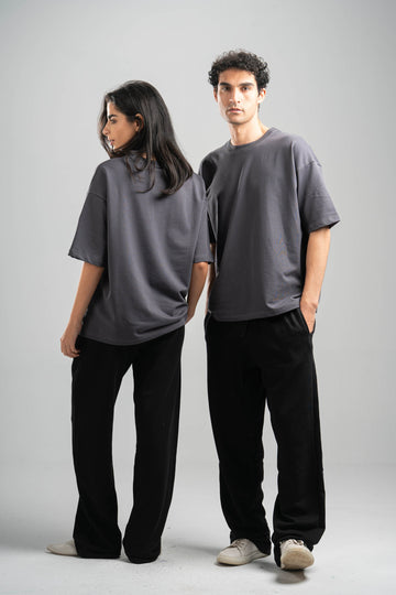 BLACK RELAXED LIGHTWEIGHT SWEATPANTS