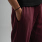 BURGUNDY RELAXED LIGHTWEIGHT SWEATPANTS