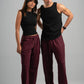 BURGUNDY RELAXED LIGHTWEIGHT SWEATPANTS