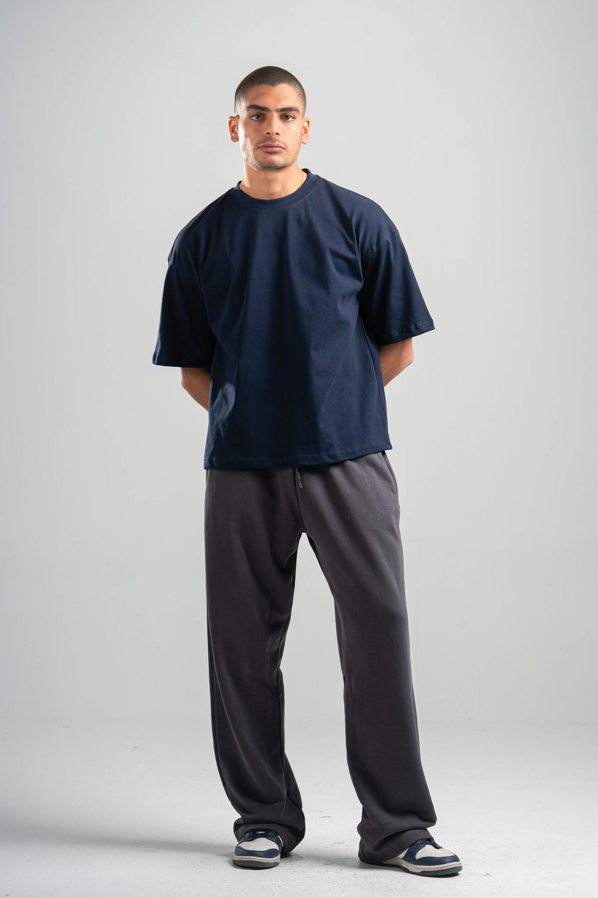 CHARCOAL GREY RELAXED LIGHTWEIGHT SWEATPANTS