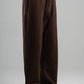 DARK BROWN RELAXED LIGHTWEIGHT SWEATPANTS