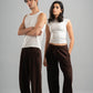 DARK BROWN RELAXED LIGHTWEIGHT SWEATPANTS