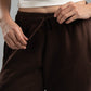 DARK BROWN RELAXED LIGHTWEIGHT SWEATPANTS