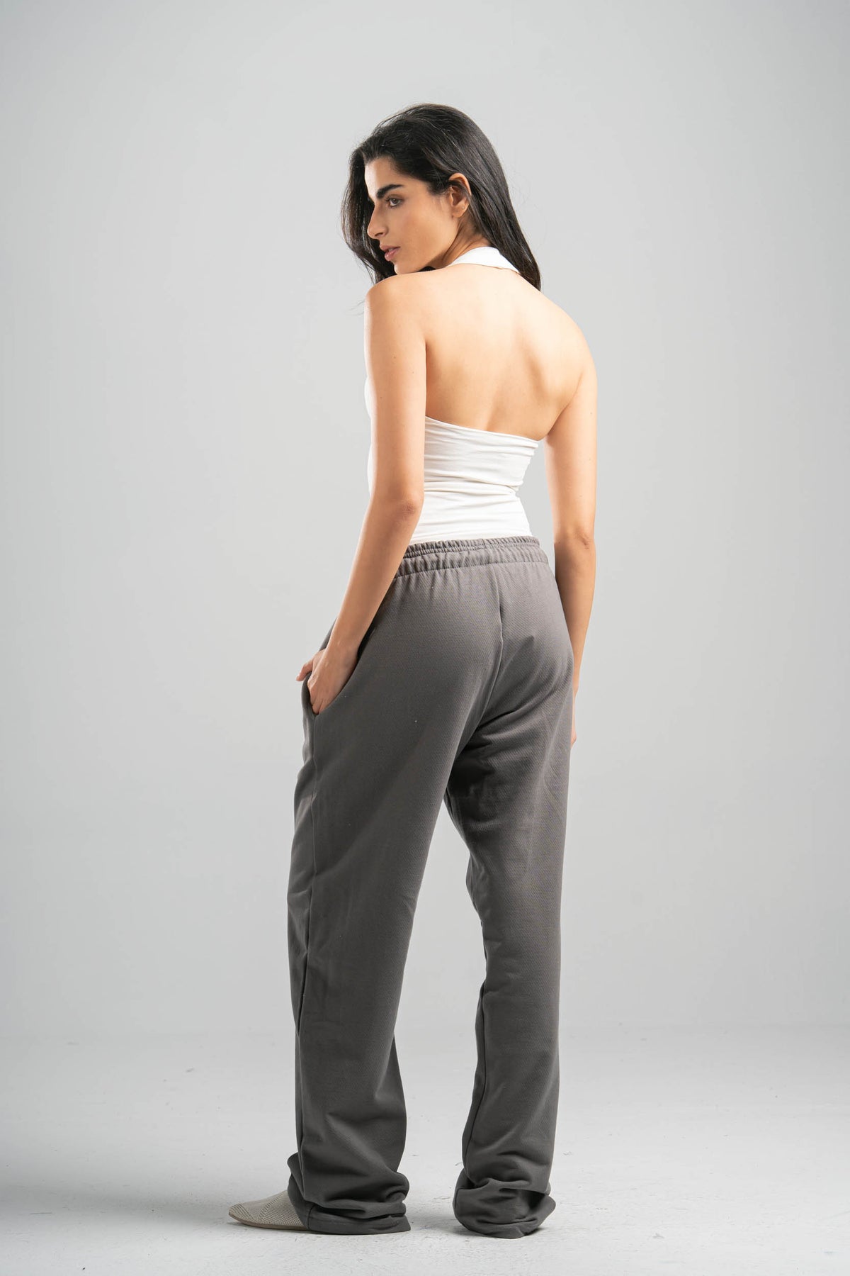 DARK GREY RELAXED LIGHTWEIGHT SWEATPANTS