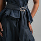 BLUE LIGHT WEIGHT DENIM TOP WITH GOLD DETAIL