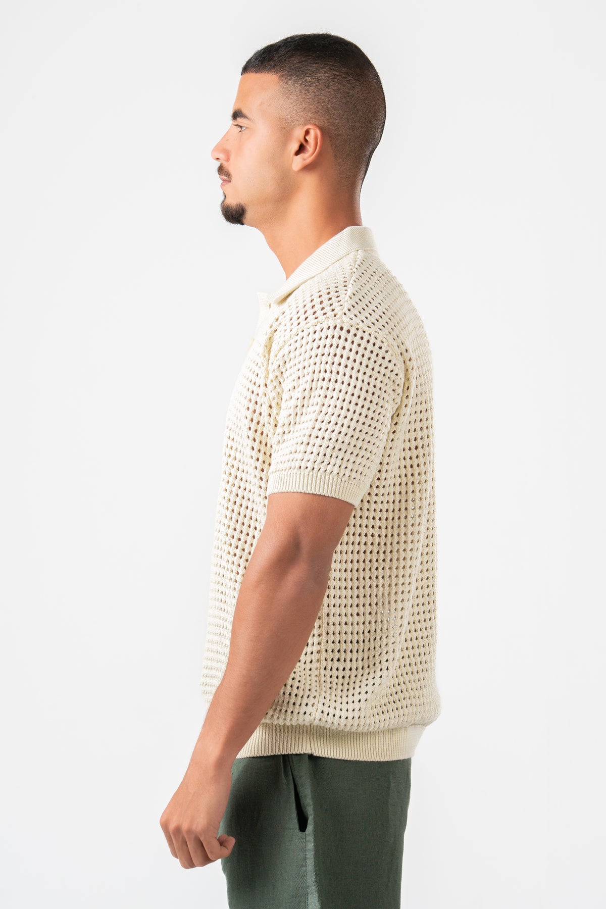 OFF-WHITE BREEZY KNIT POLO