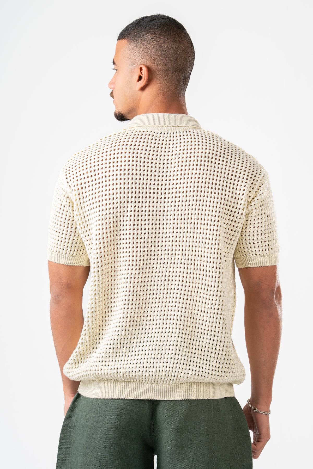 OFF-WHITE BREEZY KNIT POLO