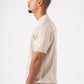 BEIGE BRAIDED SHORT SLEEVE POLO