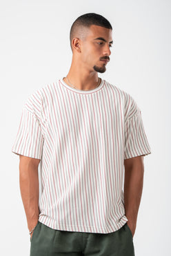 TEXTURED STRIPED TEE