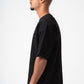 BLACK RIDGED BOX-TEE