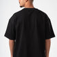 BLACK RIDGED BOX-TEE