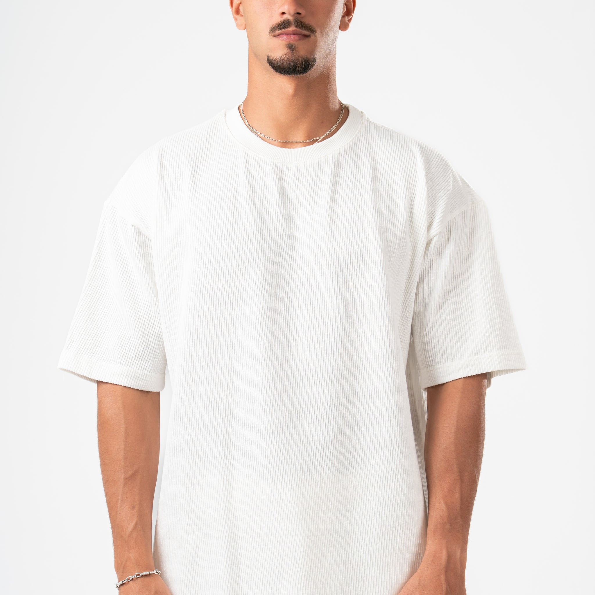 OFF-WHITE RIDGED BOX-TEE