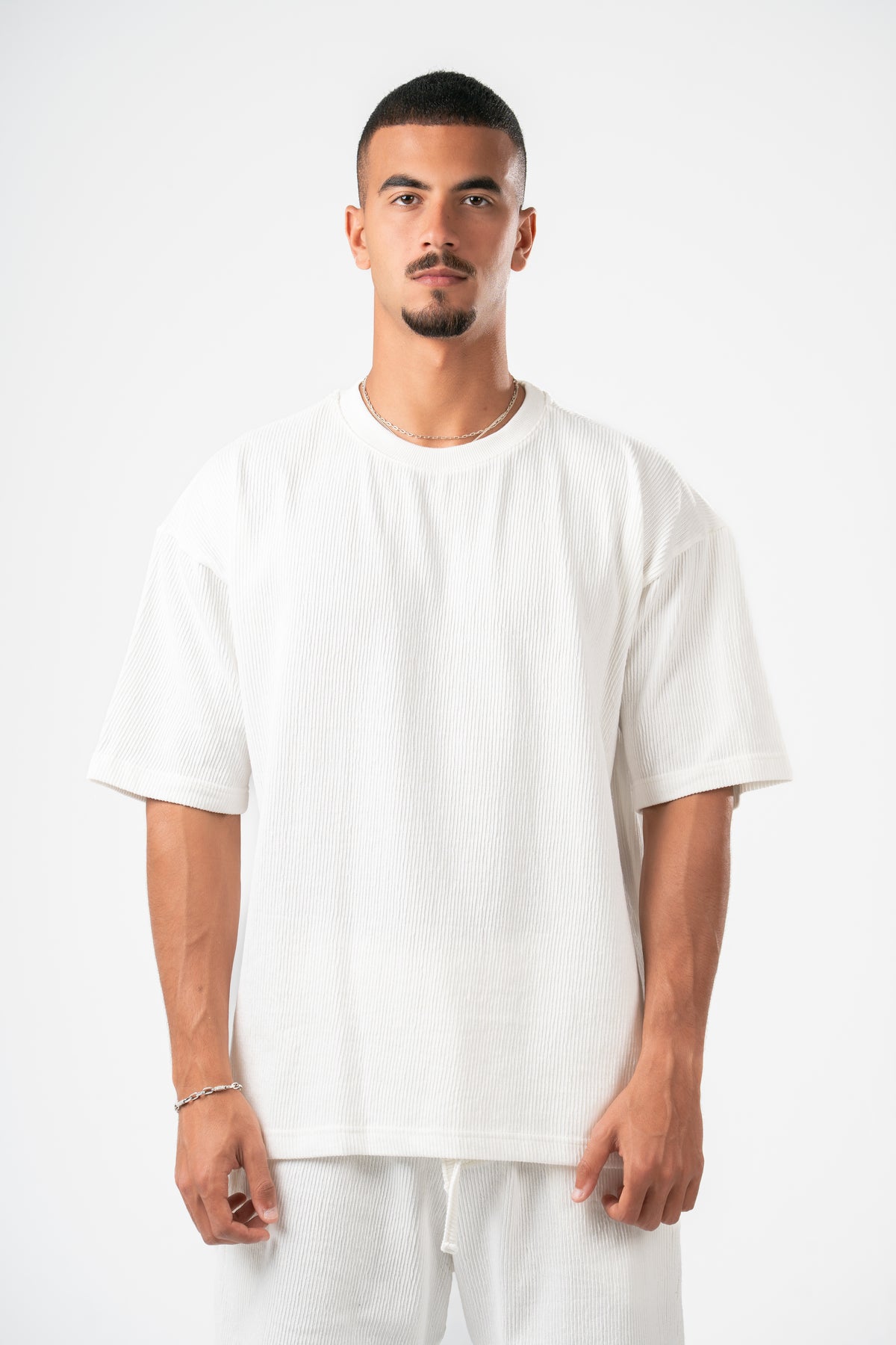 OFF-WHITE RIDGED BOX-TEE