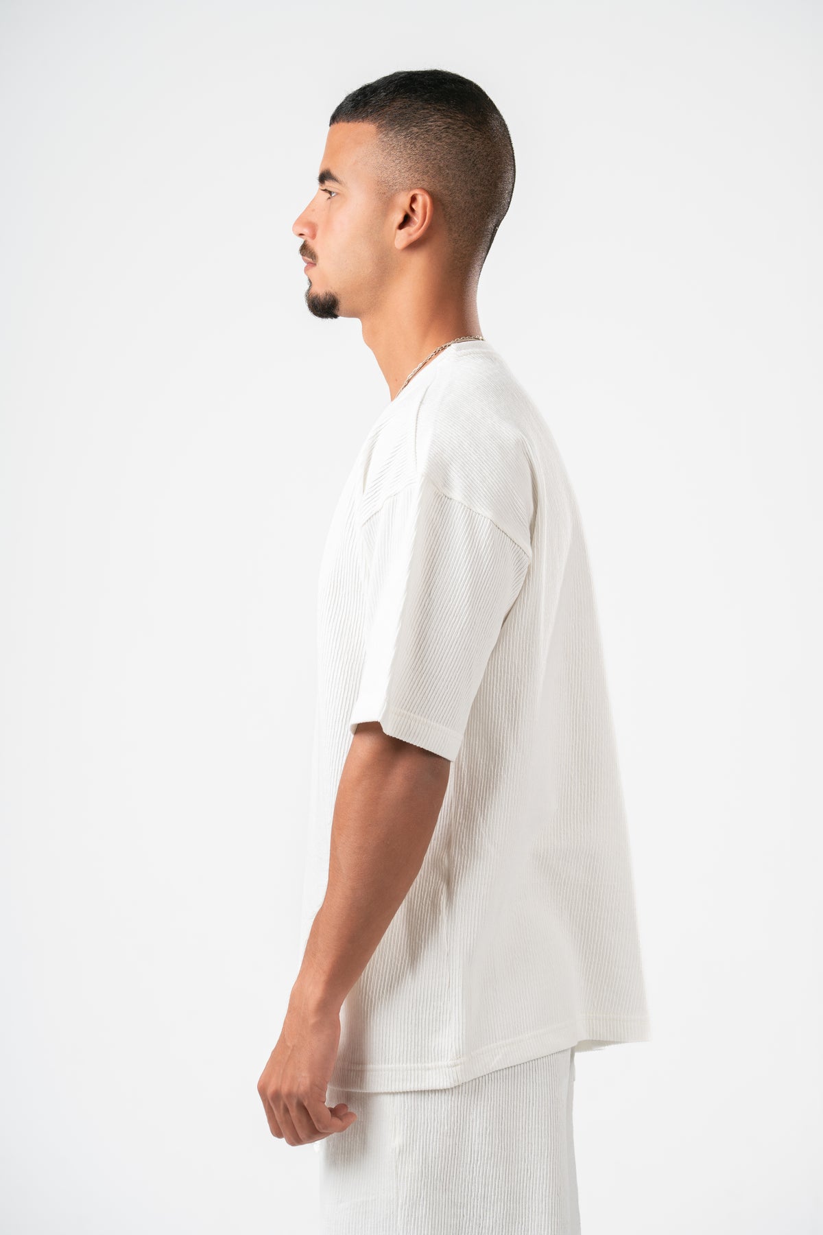 OFF-WHITE RIDGED BOX-TEE