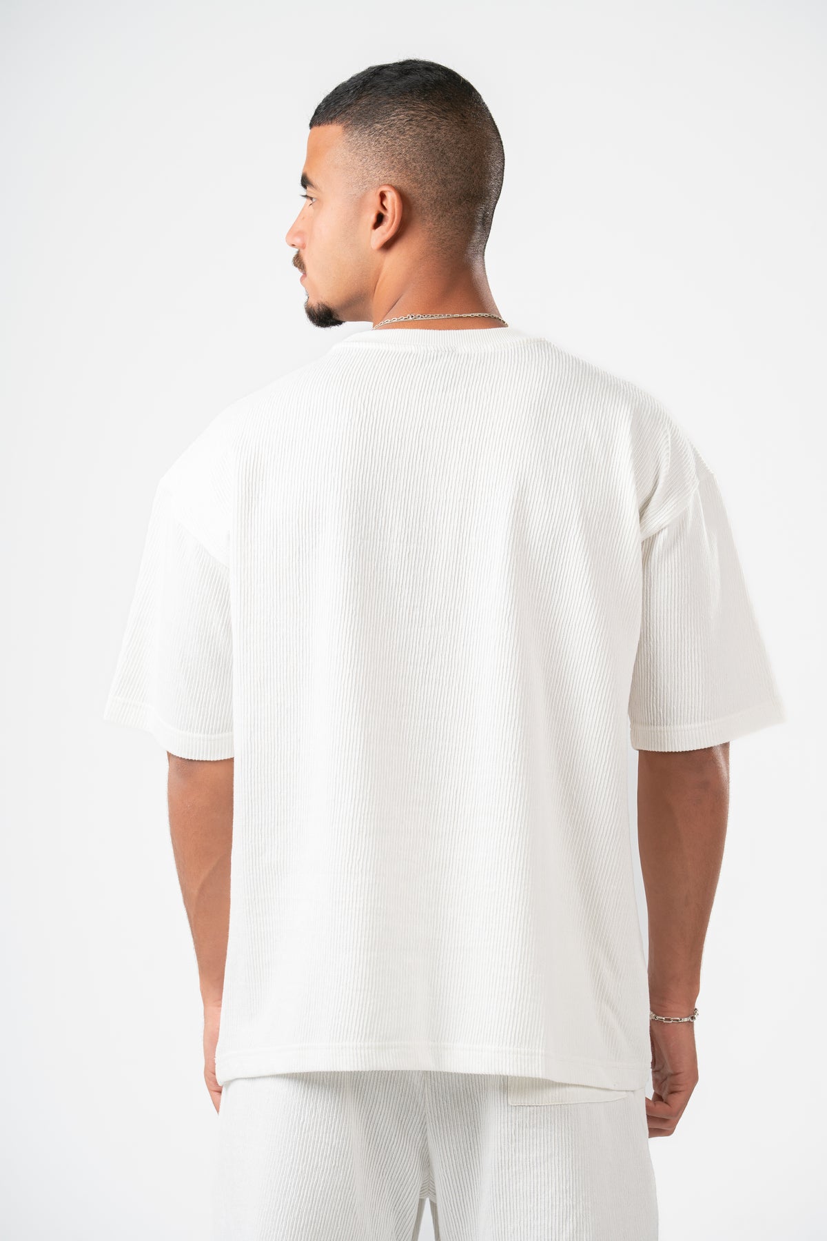 OFF-WHITE RIDGED BOX-TEE