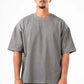DARK GREY RIDGED BOX-TEE