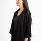 BLACK SEMI SHEER KNITTED TOP