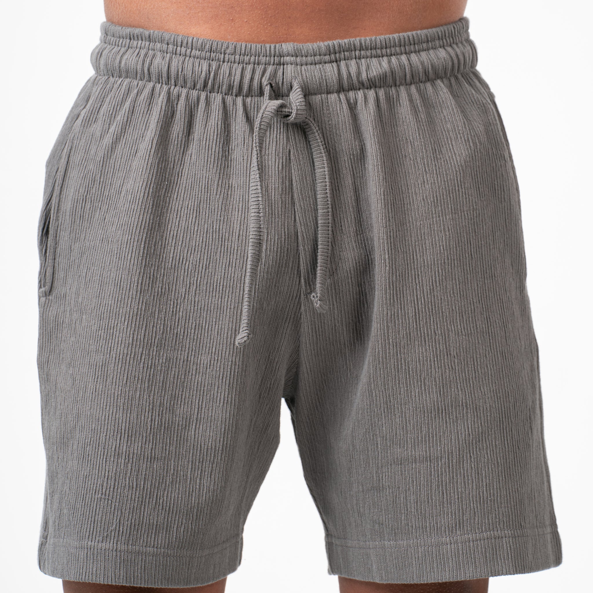 GREY RIDGED SHORT