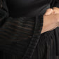 BLACK SEMI SHEER KNITTED TOP