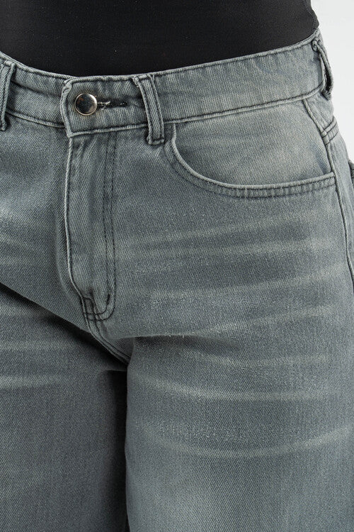 SMOKEY GREY OVERSIZED DENIM PANTS